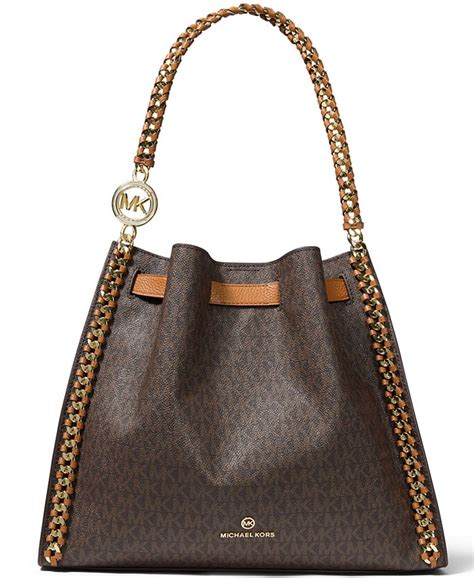 michael kors purse chain|mina large chain shoulder bag.